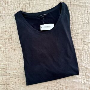 Banana Republic Brushed gray-black top